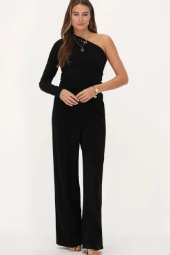 My Jewellery Pantalon Large En Lurex Noir Hot