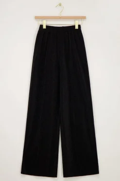 My Jewellery Pantalon Large En Lurex Noir Hot