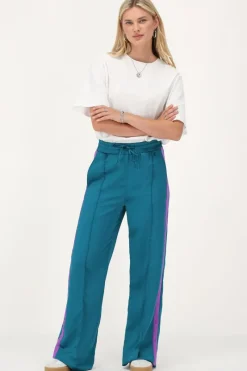My Jewellery Pantalon Large En Satin Vert Avec Ruban Violet Turquoise/Vert Sale