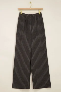 My Jewellery Pantalon Large Gris à Pinces Best