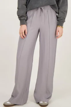 My Jewellery Pantalon Large Avec Ceinture élastique Gris Clearance