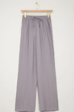 My Jewellery Pantalon Large Avec Ceinture élastique Gris Clearance