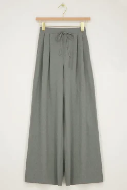 My Jewellery Pantalon Large Gris Avec Noeud Online
