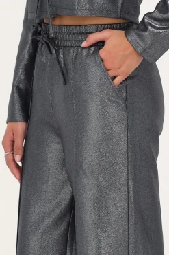 My Jewellery Pantalon Large Gris Foncé Avec Lurex New