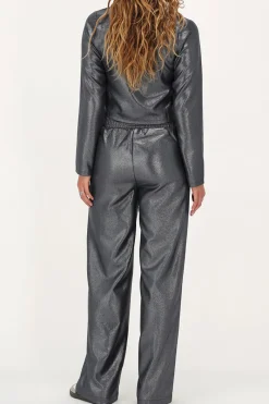 My Jewellery Pantalon Large Gris Foncé Avec Lurex New