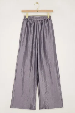 My Jewellery Pantalon Large Gris Satiné Sale