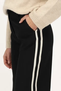 My Jewellery Pantalon Large Noir Avec Bande Blanche Online
