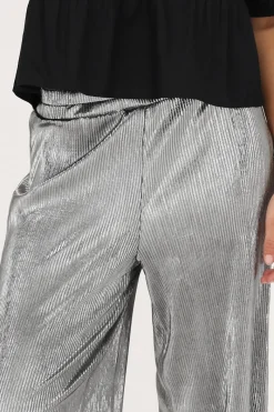 My Jewellery Pantalon Large Plissé Argenté Online