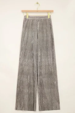 My Jewellery Pantalon Large Plissé Argenté Online