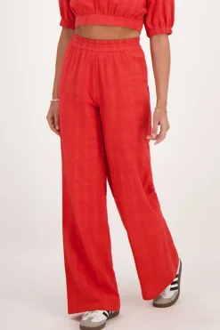My Jewellery Pantalon Large Rouge Avec Ceinture élastique Outlet