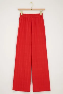 My Jewellery Pantalon Large Rouge Avec Ceinture élastique Outlet