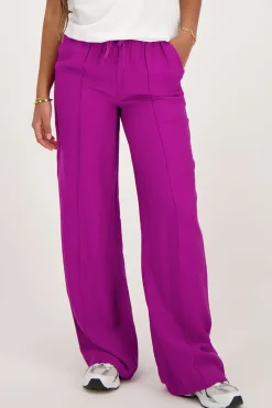 My Jewellery Pantalon Large Avec Ceinture élastique Violet Clearance