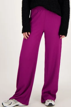 My Jewellery Pantalon Large Violet Texturé Violet/Fuchsia Fashion