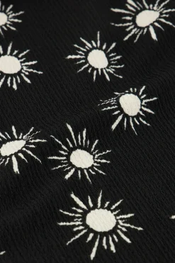 My Jewellery Pantalon Noir Crinkle Avec Imprimé Soleil Sale