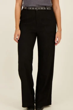 My Jewellery Pantalon Côtelé Noir Sale