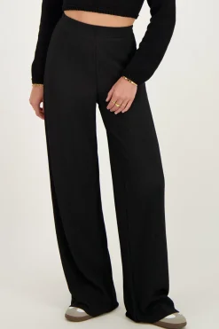 My Jewellery Pantalon Noir Plissé Avec Ceinture élastique Outlet
