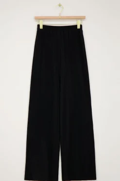 My Jewellery Pantalon Noir Plissé Avec Ceinture élastique Outlet