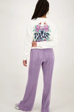 My Jewellery Pantalon Plissé Lilas Avec Ceinture élastique Violet/Violet clair Fashion