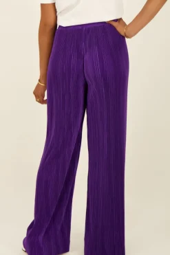 My Jewellery Pantalon Plissé Violet Hot
