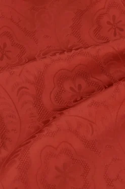 My Jewellery Pantalon Rouge Aspect Satiné Jaquard Discount