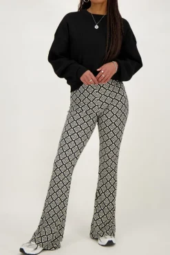 My Jewellery Pantalon évasé Avec Imprimé Aztèque Noir Outlet