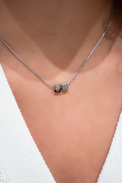 My Jewellery Pendentif Cube Initiale Argent New
