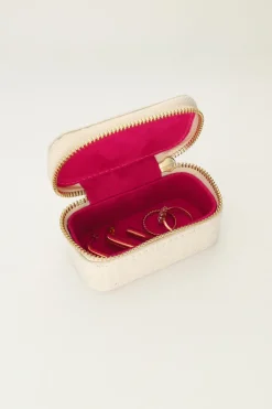 My Jewellery Petite Boîte à Bijoux En Lin Beige Hot