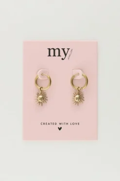 My Jewellery Petites Boucles D’oreilles Créoles Avec Soleil Outlet