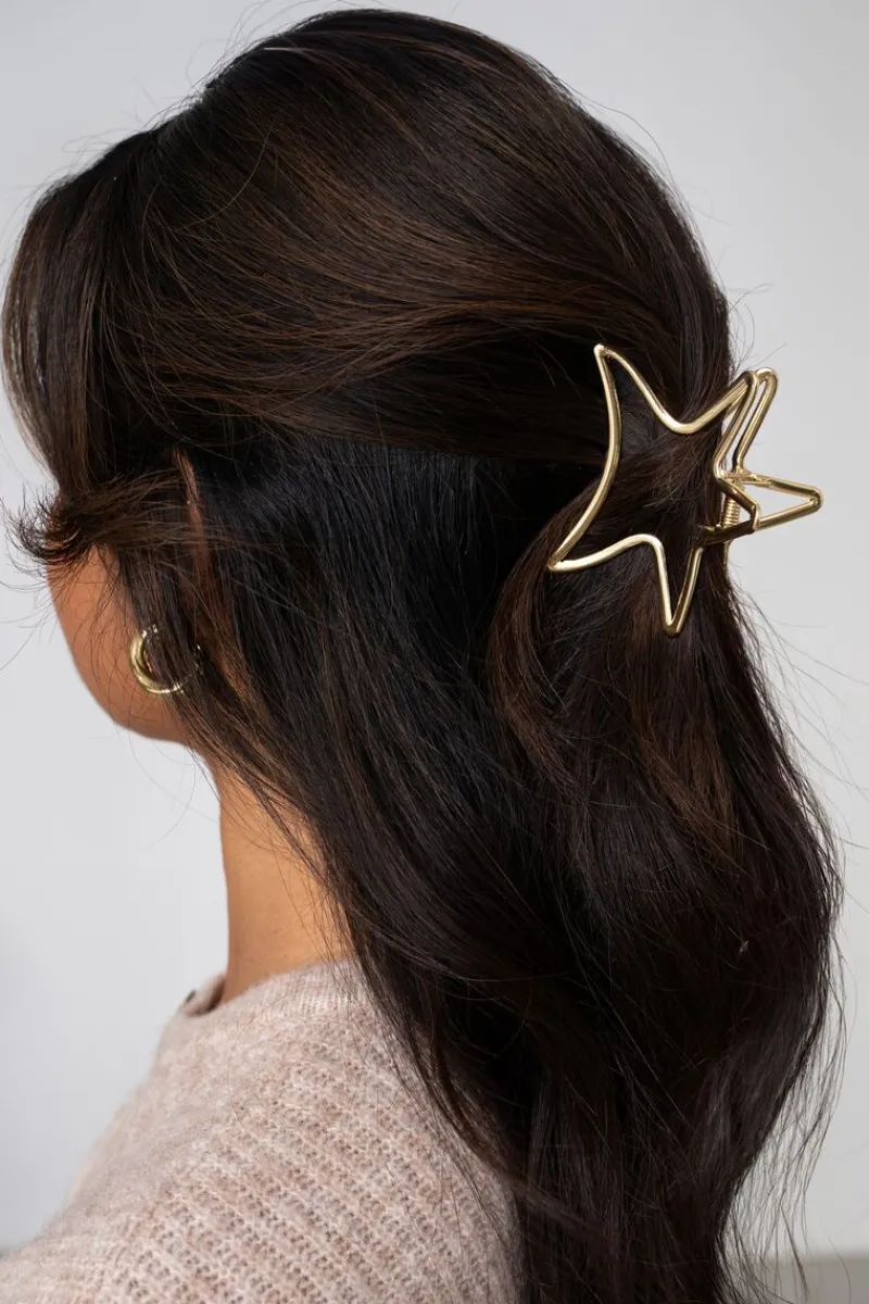 My Jewellery Pince à Cheveux Dorée Avec Grande étoile Best