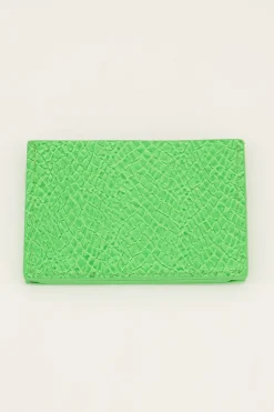 My Jewellery Porte-cartes Vert Vif à Imprimé Croco Clearance