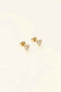 My Jewellery Puces D'oreilles à Strass Et Perle Sale