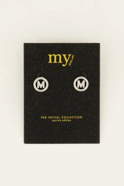 My Jewellery Puces D’oreilles Avec Initiale En Strass Best