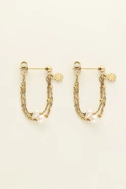 My Jewellery Puces D'oreilles Chaîne & Perles Clearance