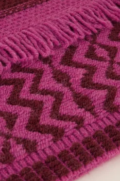 My Jewellery Pull Oversize En Maille Violet Et Bordeaux Avec Des Franges Violet/Bordeaux Hot