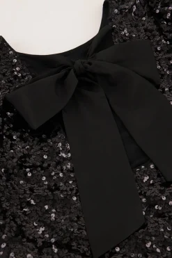 My Jewellery Robe à Paillettes Noires Avec Nœud Dans Le Dos Online