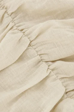 My Jewellery Robe à Une épaule En Lin Beige Discount