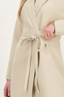 My Jewellery Robe Blazer Avec Ceinture Beige Sale