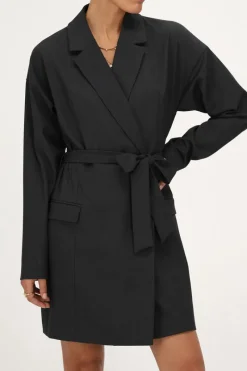 My Jewellery Robe Blazer Grise Avec Col à Revers Gris foncé Sale