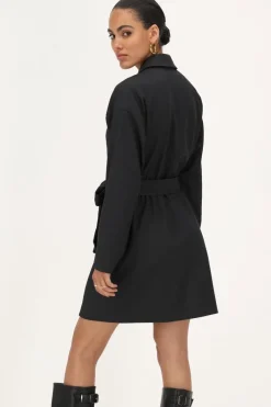 My Jewellery Robe Blazer Grise Avec Col à Revers Gris foncé Sale
