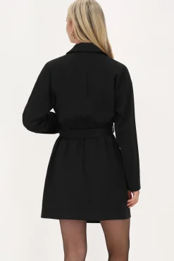 My Jewellery Robe Blazer e Avec Col à Revers Noir Hot