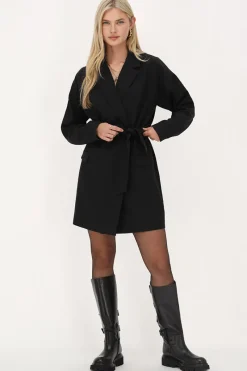My Jewellery Robe Blazer e Avec Col à Revers Noir Hot