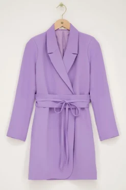 My Jewellery Robe Blazer te Avec Cordon Violet Online