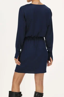 My Jewellery Robe Bleu Foncé Aspect Satiné Discount