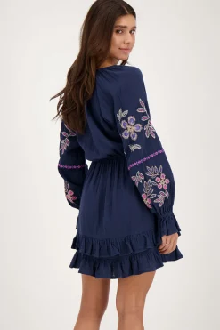 My Jewellery Robe Foncé Avec Broderie Bleu Hot