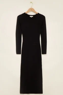 My Jewellery Robe Bodycon Noire Avec Fente New