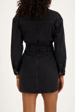 My Jewellery Robe Boutonnée En Denim Noir Clearance