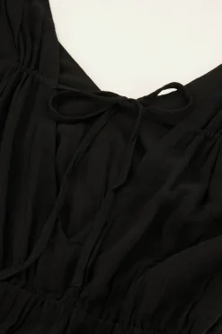 My Jewellery Robe Courte e Avec Encolure En V Noir Outlet