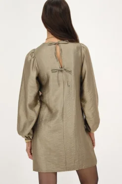 My Jewellery Robe En Bronze Avec Manches Bouffantes Et Nœuds Hot