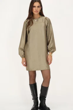 My Jewellery Robe En Bronze Avec Manches Bouffantes Et Nœuds Hot