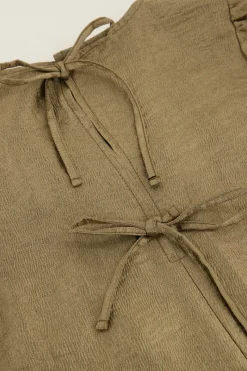 My Jewellery Robe En Bronze Avec Manches Bouffantes Et Nœuds Hot